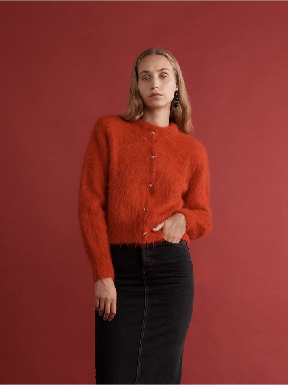 Lovaan fleur cardigan sweater